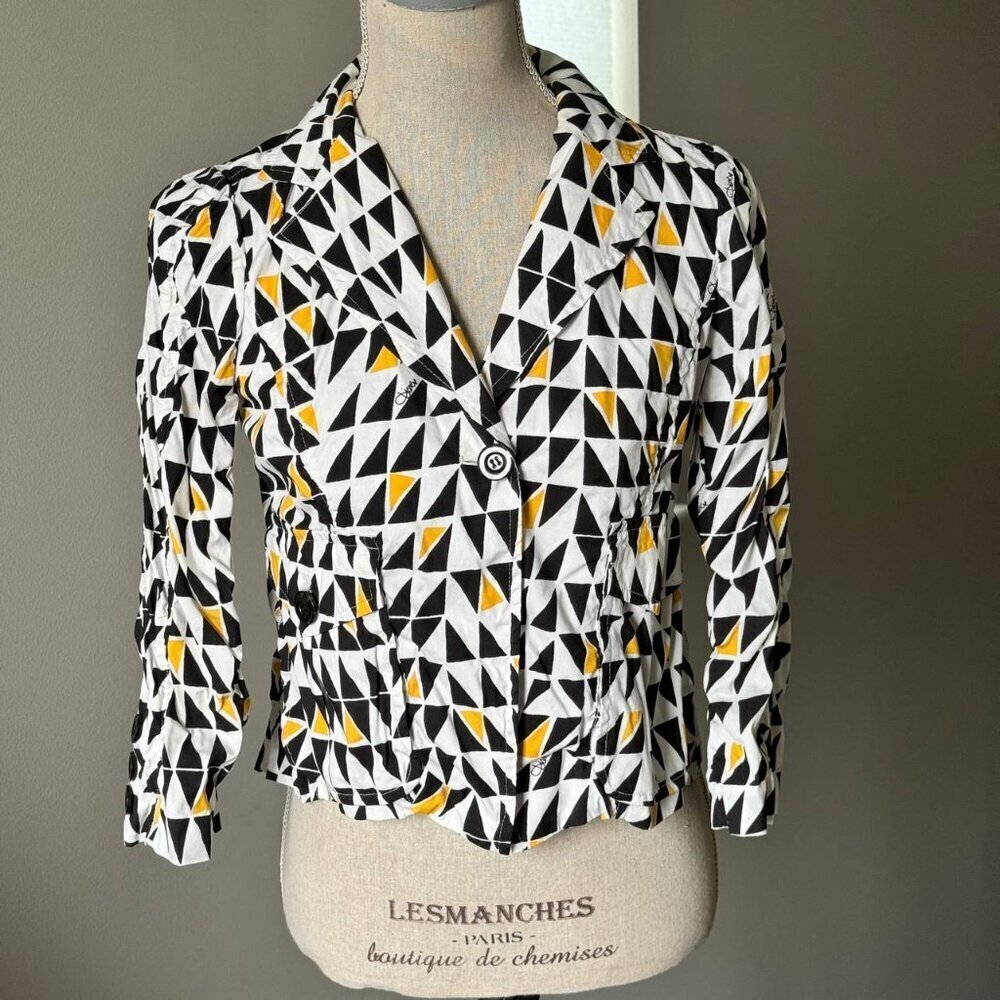 Diane von Furstenberg Loght Cotton 3/4 Sleeve Summer Jacket - Size small